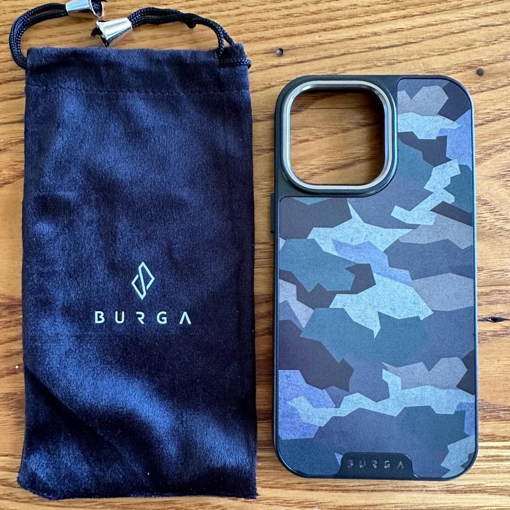 BURGA iPhone 14 Pro Max case. Green Camo